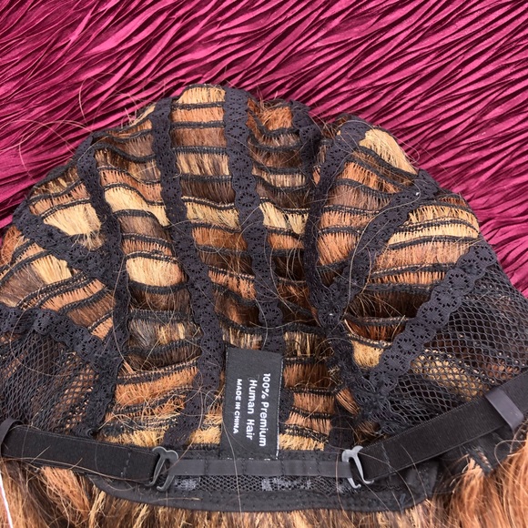 Human hair Wig Brown with highlights